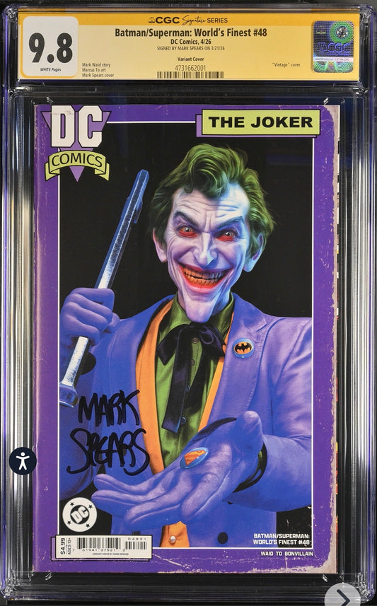 Batman/Superman: World's Finest #48 CGC SS 9.8 Signed By Mark Spears (DC, 2026)