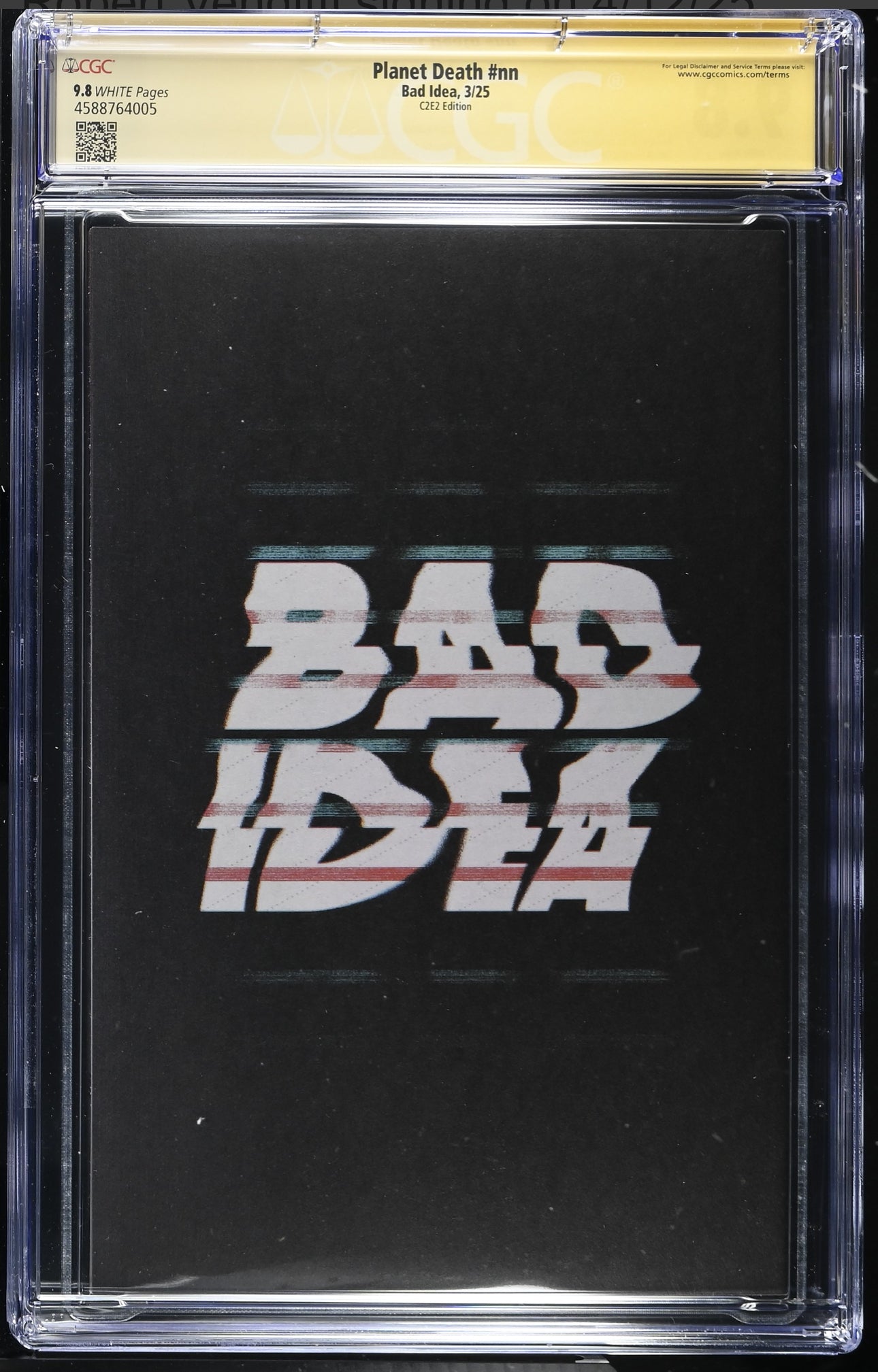 Planet Death #nn CGC SS 9.8 (Bad Idea, 2025) C2E2 edition Signed by Robert Venditti