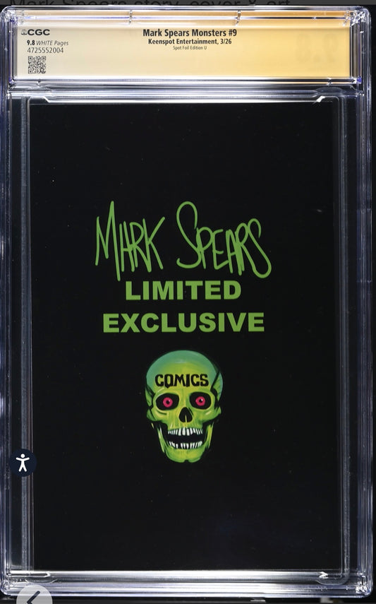 Mark Spears Monsters #9 CGC SS 9.8 Signed By Mark Spears (Megacon Spot Foil, 2026)