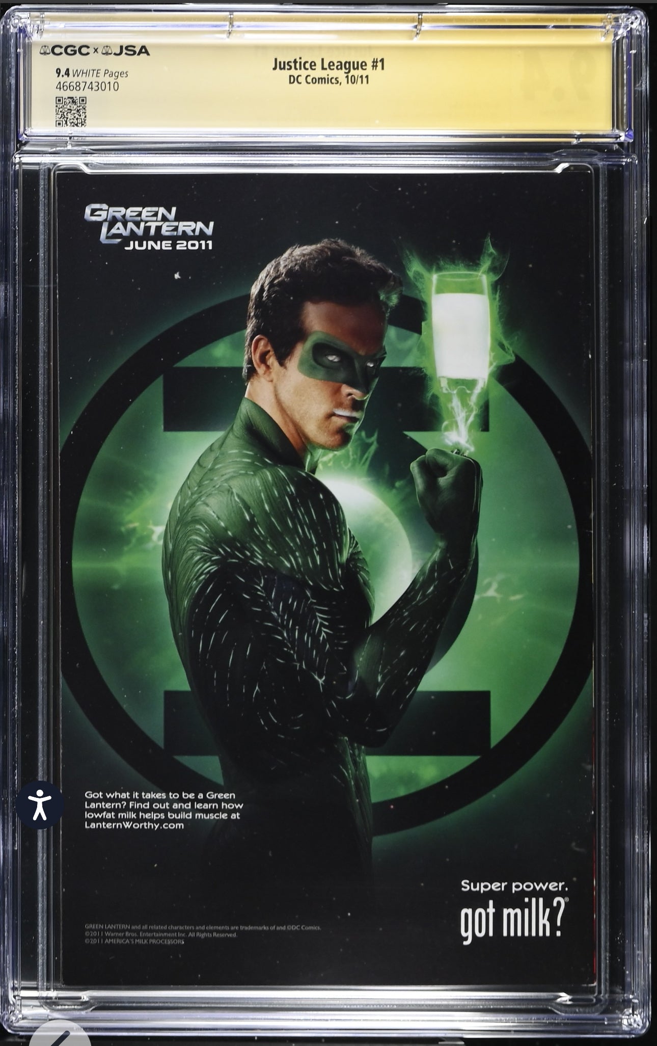 Justice League #1 CGC X JSA 9.4 (DC, 2011) Signed by Jim Lee