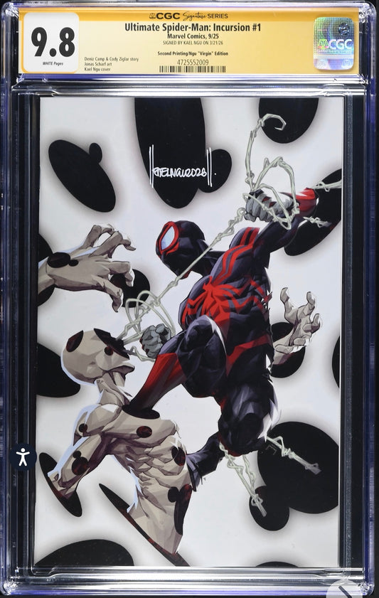 Ultimate Spider-Man Incursion #1 CGC SS 9.8 Signed By Kael Ngu (2nd Print, 1:25)
