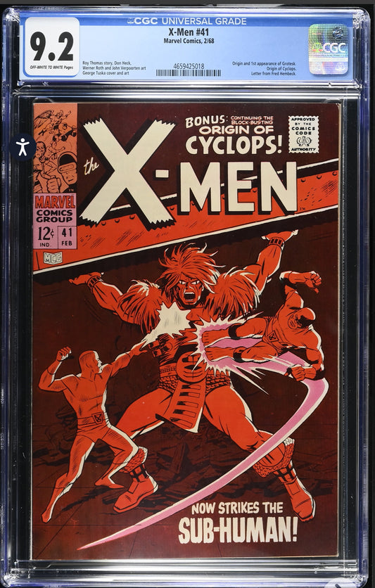 Uncanny X-Men #41 CGC 9.2 (Marvel, 1968)