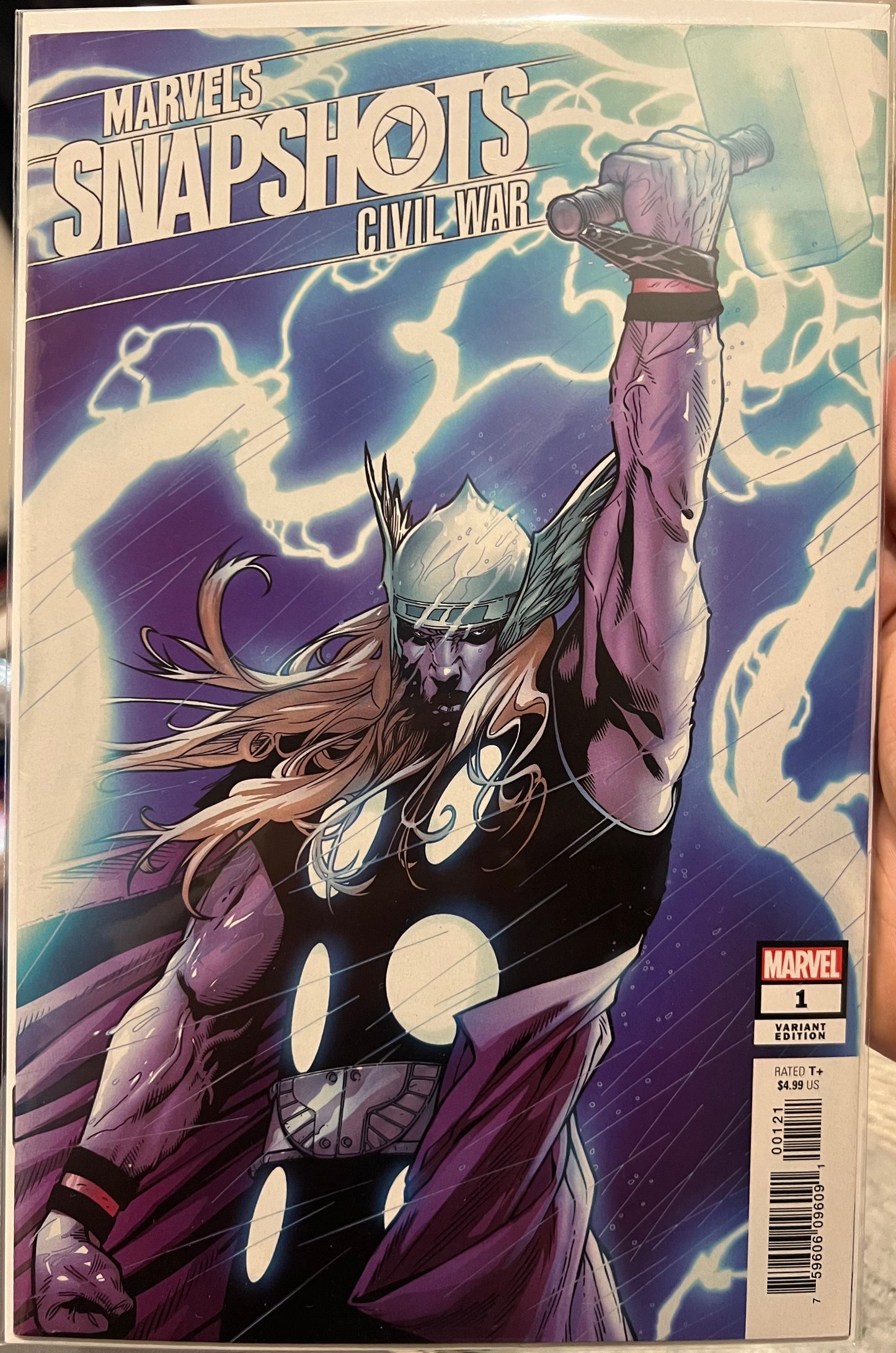 Marvels Snapshots Civil War #1 1:50 Steve McNiven Thor Hidden Gem Variant