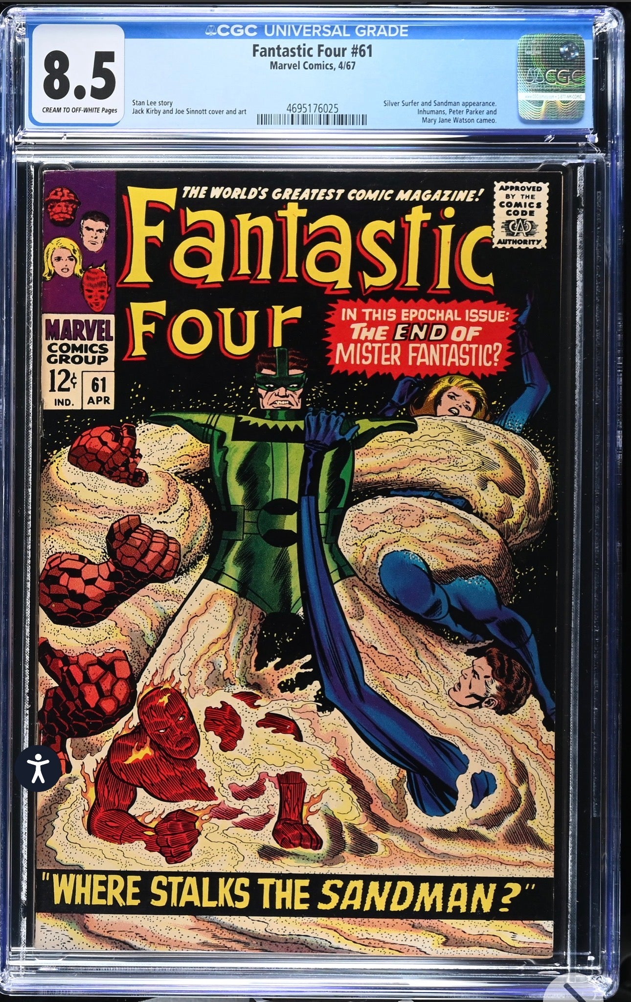 Fantastic Four #61 CGC 8.5 (Marvel, 1967) Cream to Off White Pages