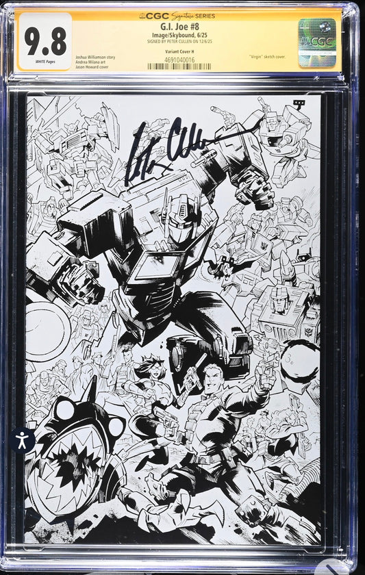 G.I. JOE #8 CGC SS 9.8 Signed By Peter Cullen (Image, 2025, Virgin Sketch Variant H)