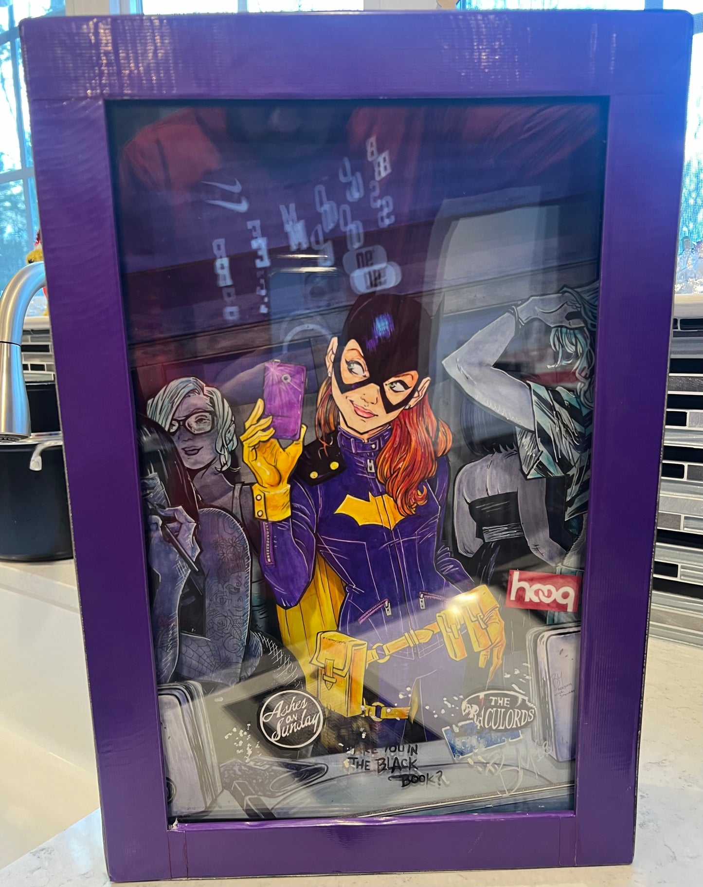 Batgirl Shadowbox by Barry (A One of a Kind Shadowbox Art)