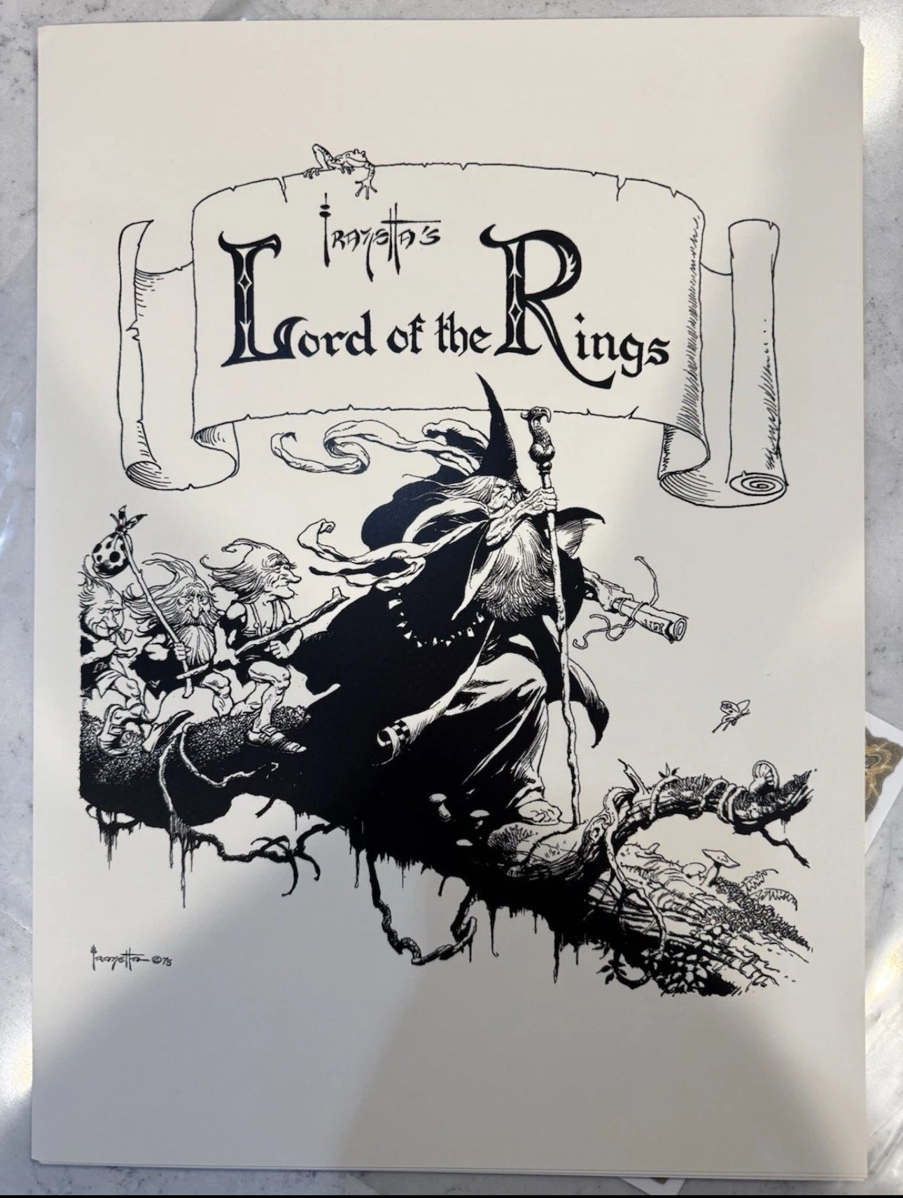 FRAZETTA LORD OF THE RINGS PORTFOLIO 785/1000 With COA