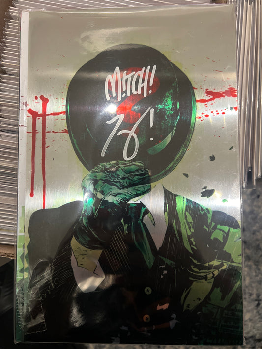 Batman: One Bad Day Riddler Hardcover (2023 NYCC Metal Variant) signed by Mitch Gerads and Tom King
