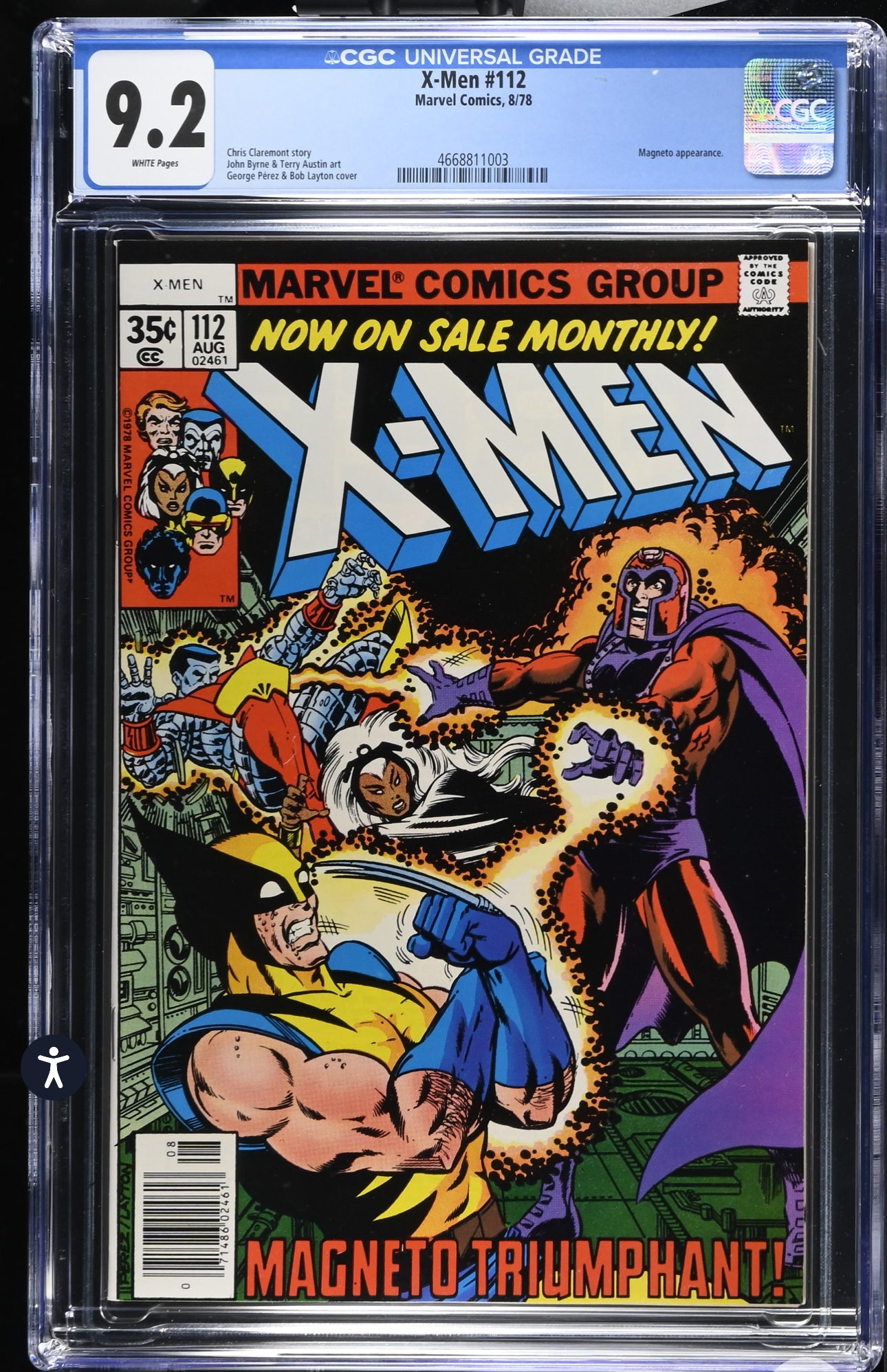 X-Men #112 CGC 9.2 (Marvel, 1978) Magneto Appearance