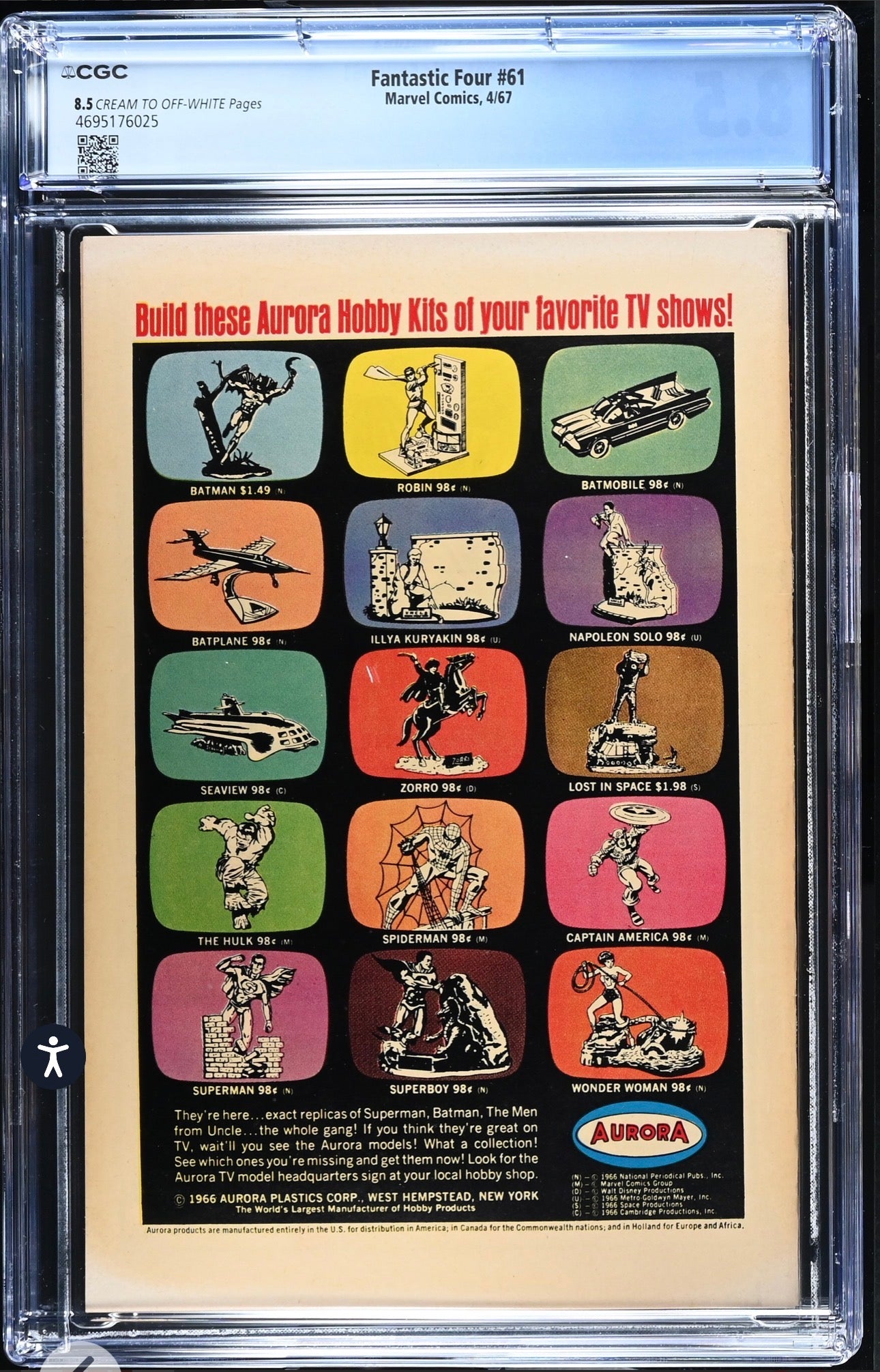 Fantastic Four #61 CGC 8.5 (Marvel, 1967) Cream to Off White Pages