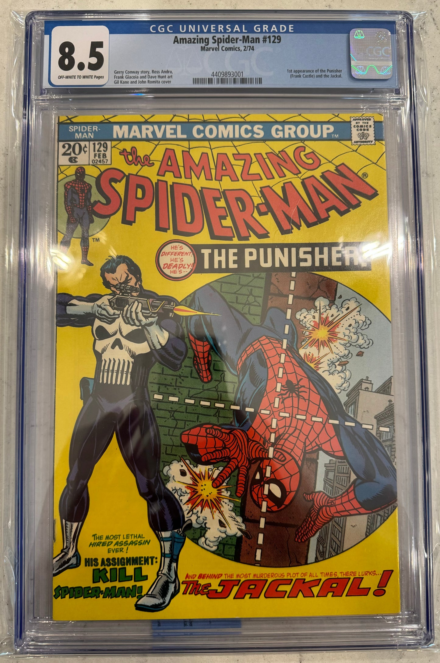 Amazing Spider-Man #129 CGC 8.5 (1st app of The Punisher)