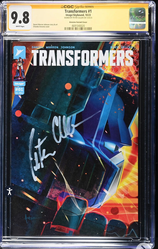 Transformers #1 CGC SS 9.8 Signed By Peter Cullen (Image, 2023 1:10 Variant)