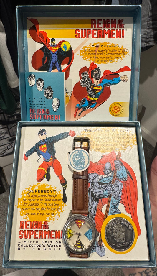 Fossil Watch Reign Of The Supermen Limited Edition Collector's Cyborg Edition