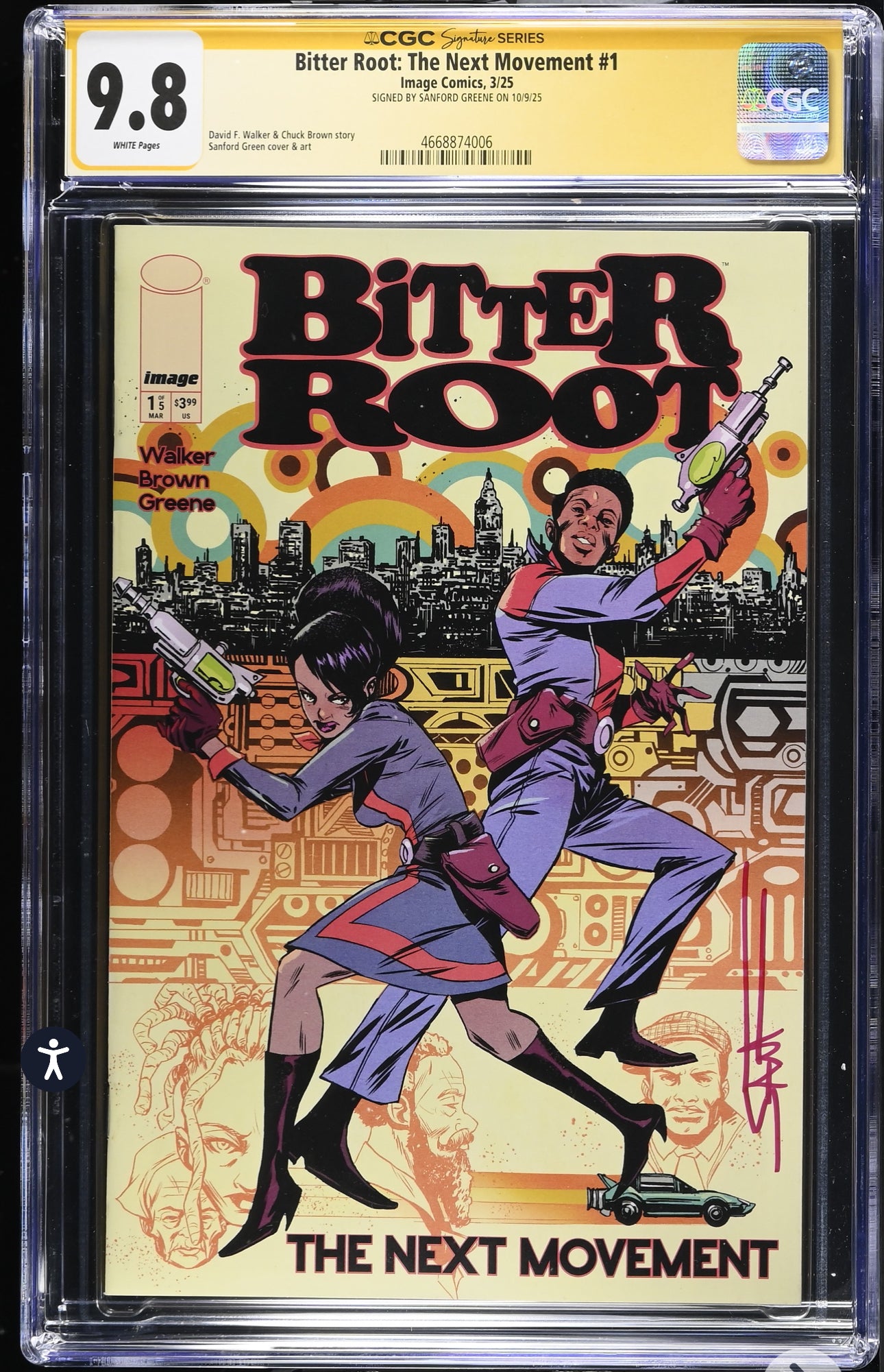 Bitter Root: The Next Movement #1 CGC SS 9.8 Signed By Sanford Greene (Image 2025)