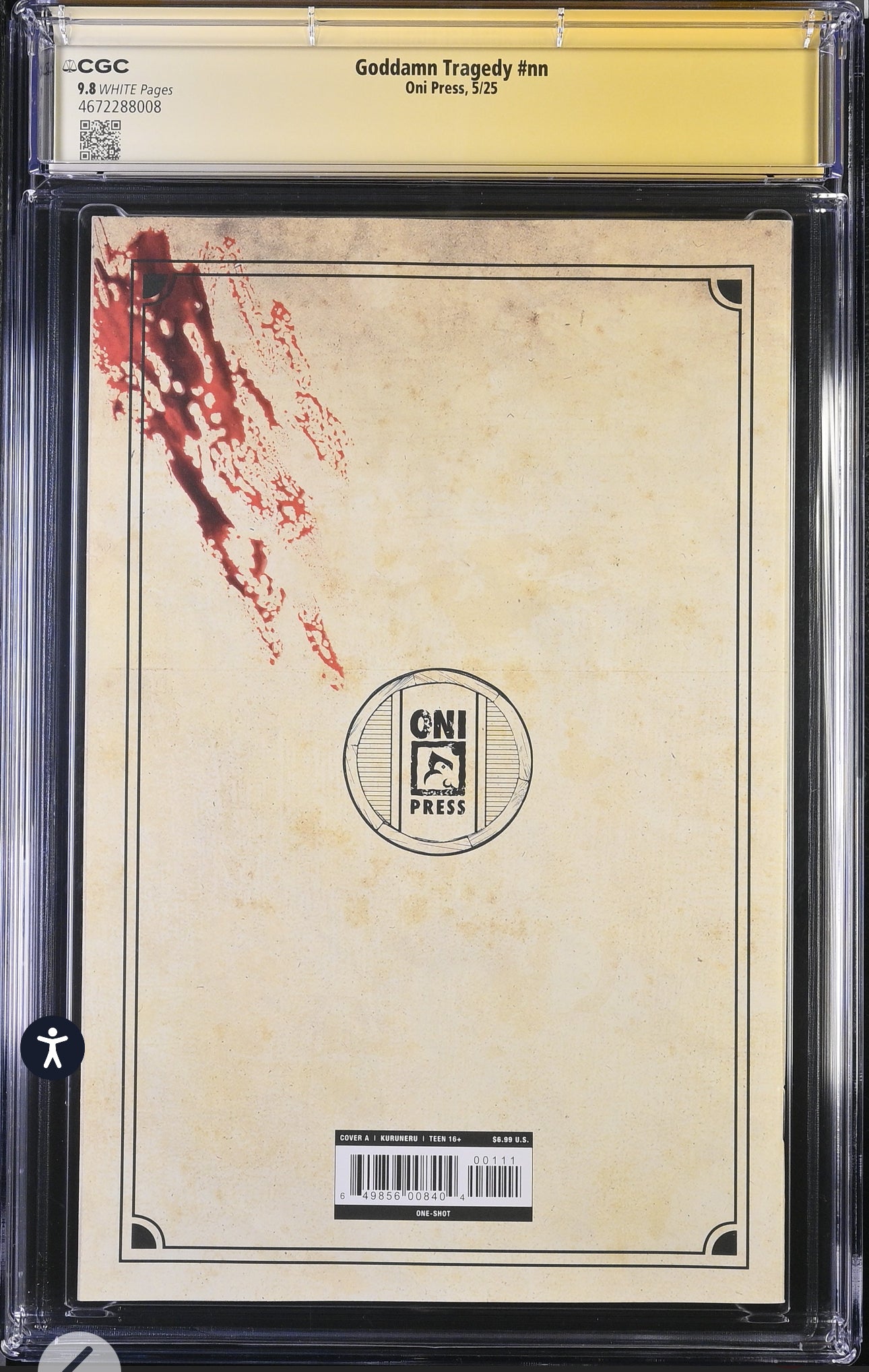 Goddamn Tragedy #nn CGC SS 9.8 (Oni Press, 2025) Signed by Chris Condon