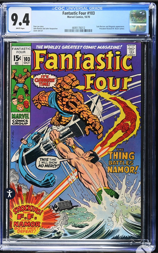 Fantastic Four #103 CGC 9.4 (Marvel, 1970) Rare White Pages
