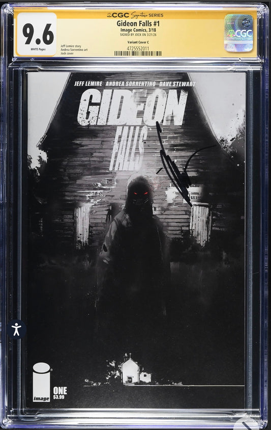 Gideon Falls #1 CGC SS 9.6 Signed By Jock (Image, 2018) Jock Variant Cover