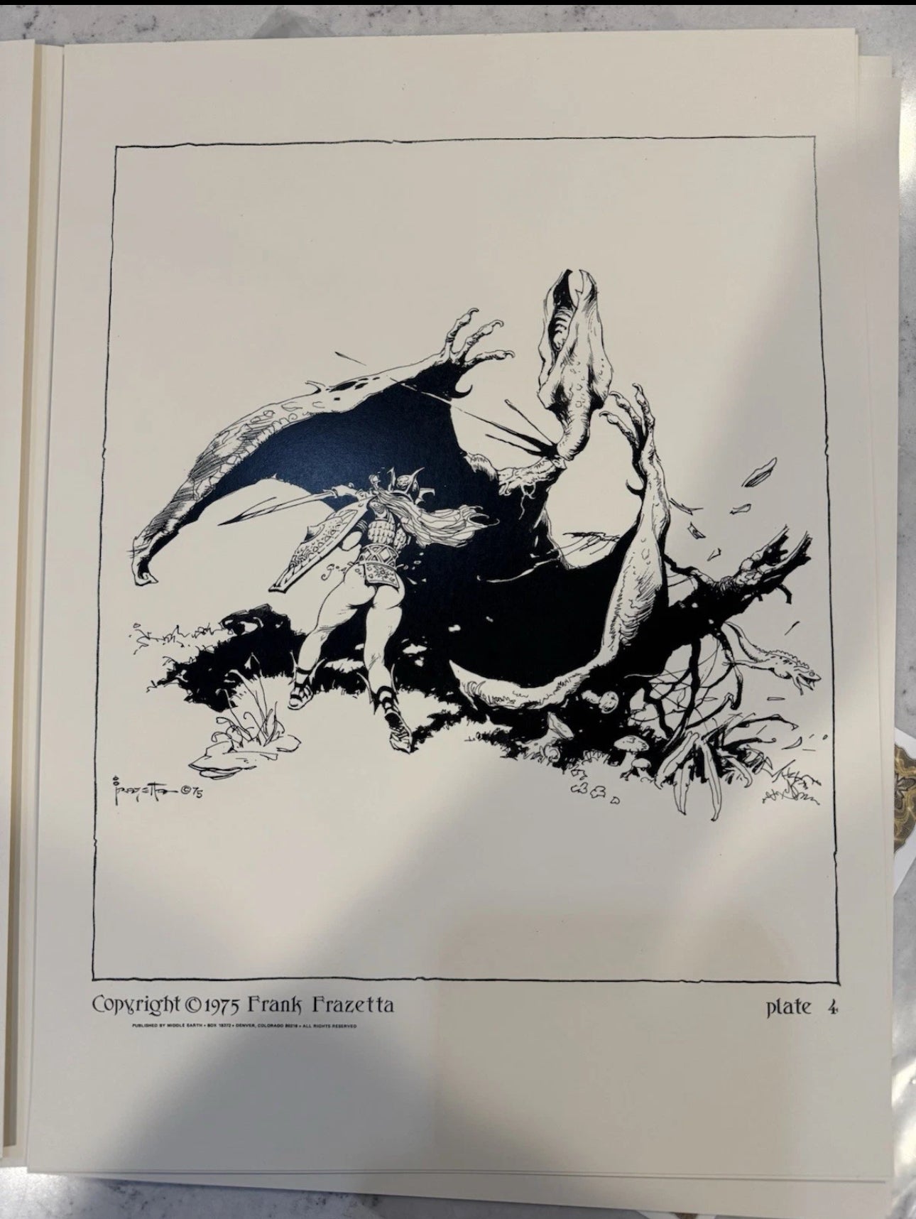 FRAZETTA LORD OF THE RINGS PORTFOLIO 785/1000 With COA