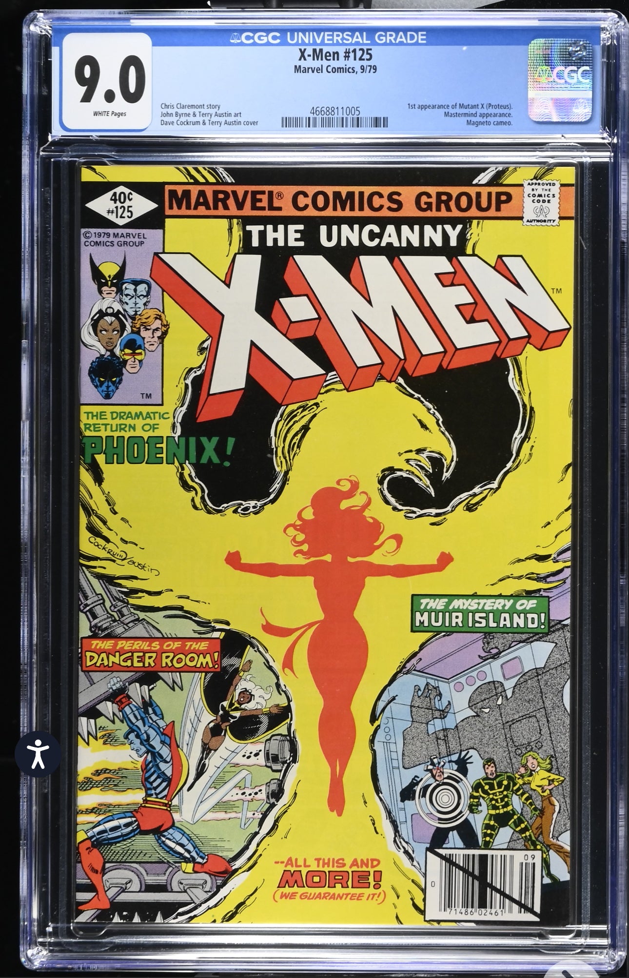 X-Men #125 CGC 9.0 (Marvel, 1979) 1st Appearance of Mutant X (Proteus)