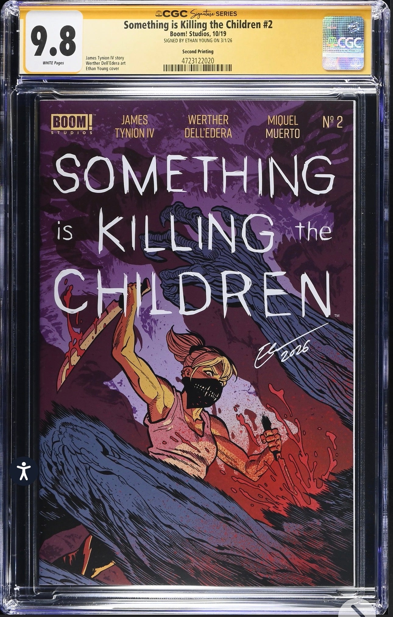 Something Is Killing The Children #2 CGC SS 9.8 (BOOM! Studios, 2019, 2nd Printing) Signed By Ethan Young (Copy)