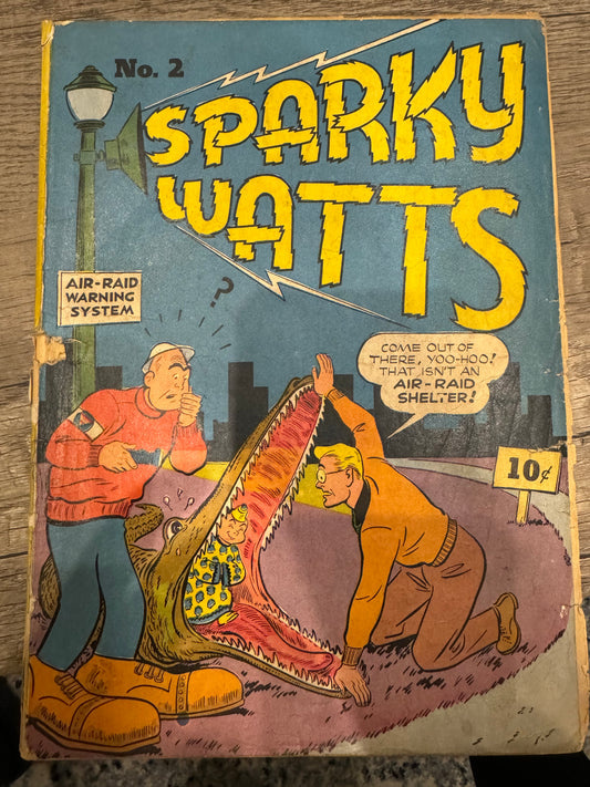 Sparky Watts #2 (Columbia 1942) Rare Golden Age Book, Please See All Pictures