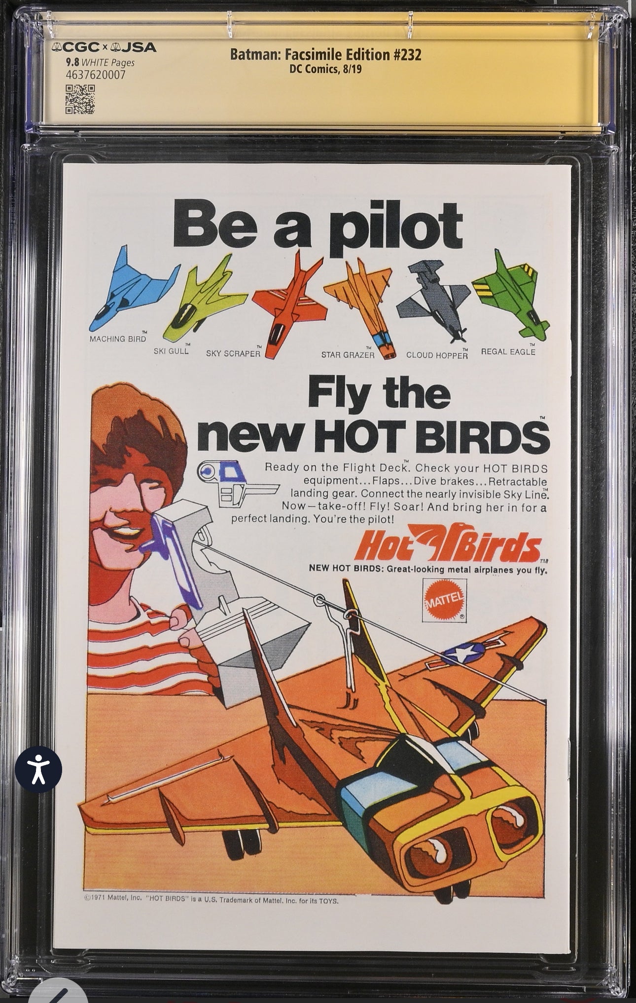 Batman: Facsimile Edition #232 CGC x JSA 9.8 (DC, 2019) Signed by Neal Adams