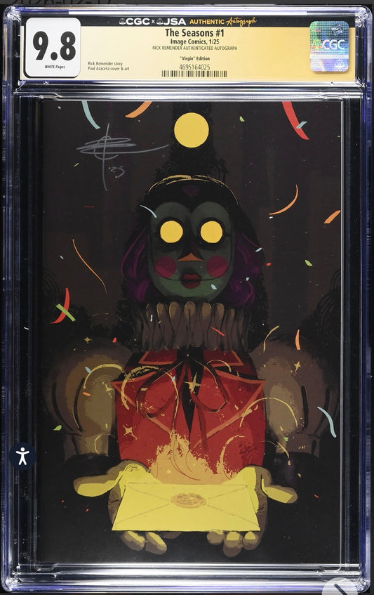 The Seasons #1 CGC x JSA 9.8 (Image 2025) Virgin Variant Signed By Rick Remender