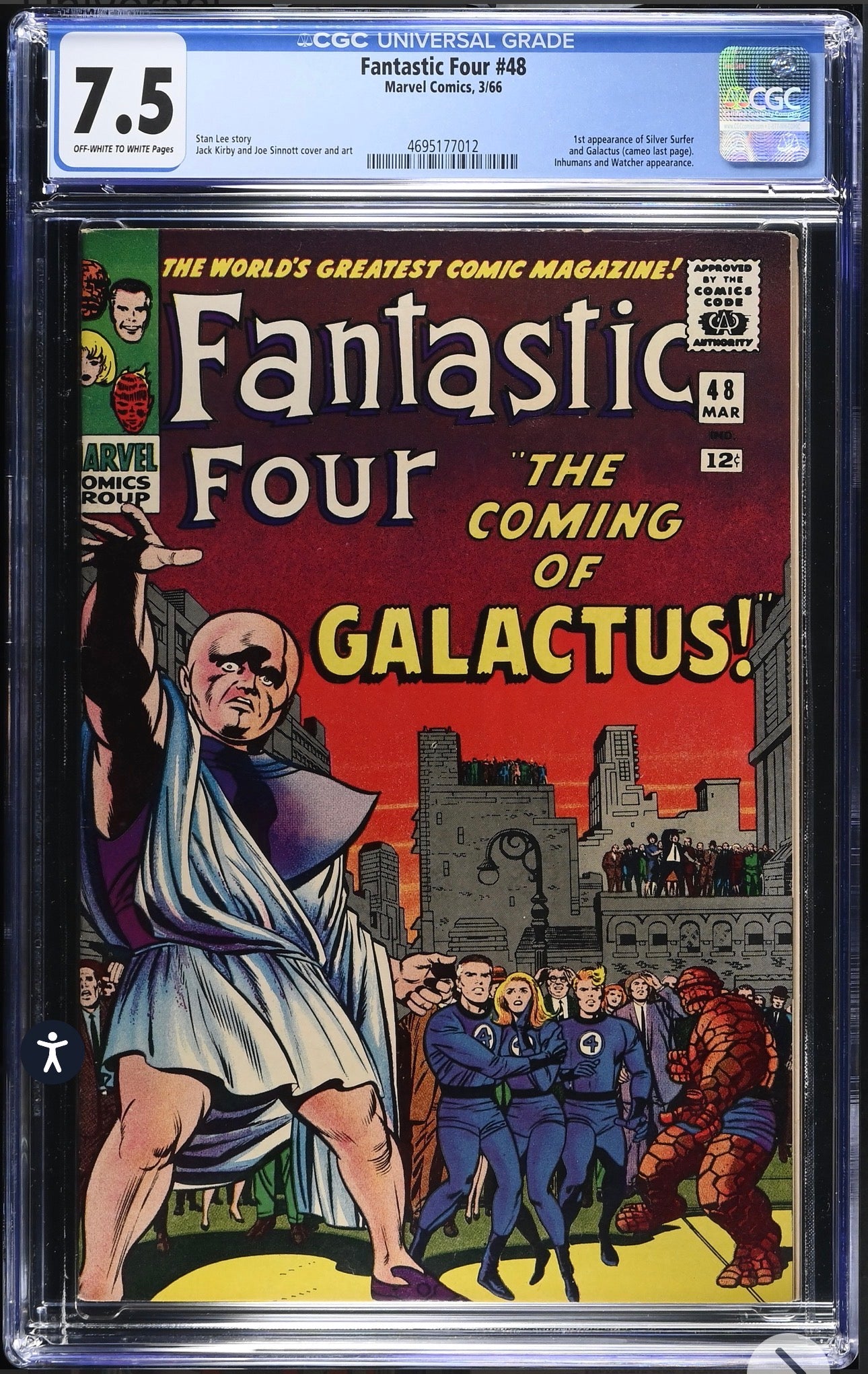 Fantastic Four #48 CGC 7.5 (Marvel, 1966) 1st App Of Silver Surfer & Galactus
