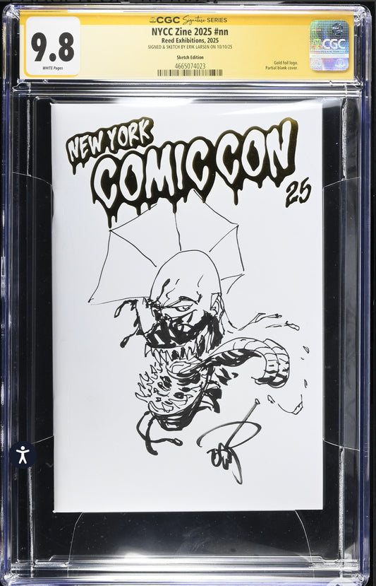 NYCC Zine 2025 CGC SS 9.8 Erik Larsen Venomized Savage Dragon Sketch