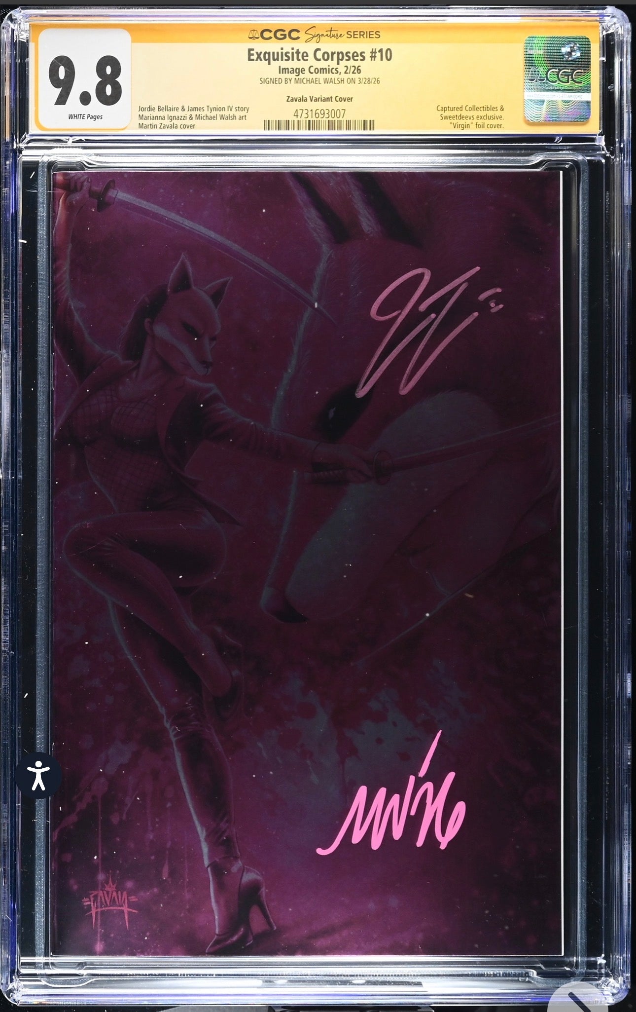 EXQUISITE CORPSES #10 CGC SS 9.8 Zavala Foil Signed By James Tynion & Walsh