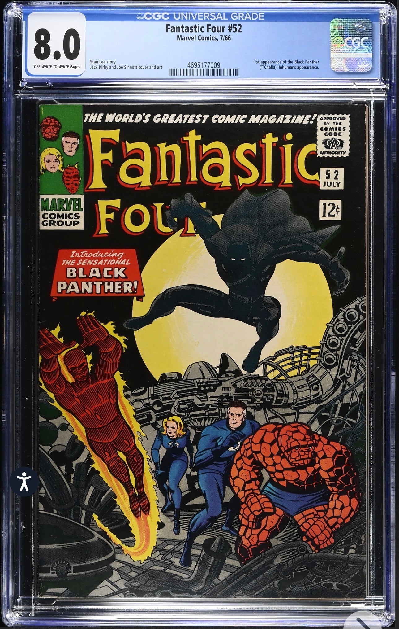 Fantastic Four #52 CGC 8.0 (Marvel, 1966) 1st Appearance Of Black Panther