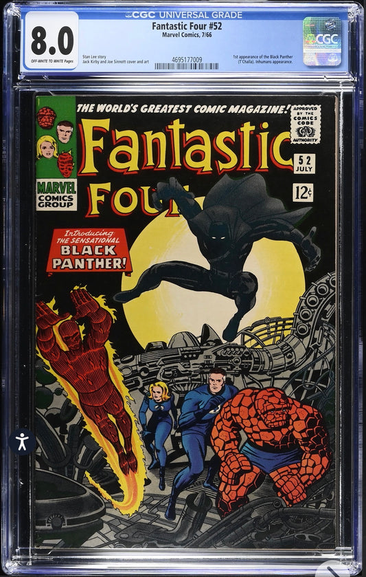 Fantastic Four #52 CGC 8.0 (Marvel, 1966) 1st Appearance Of Black Panther