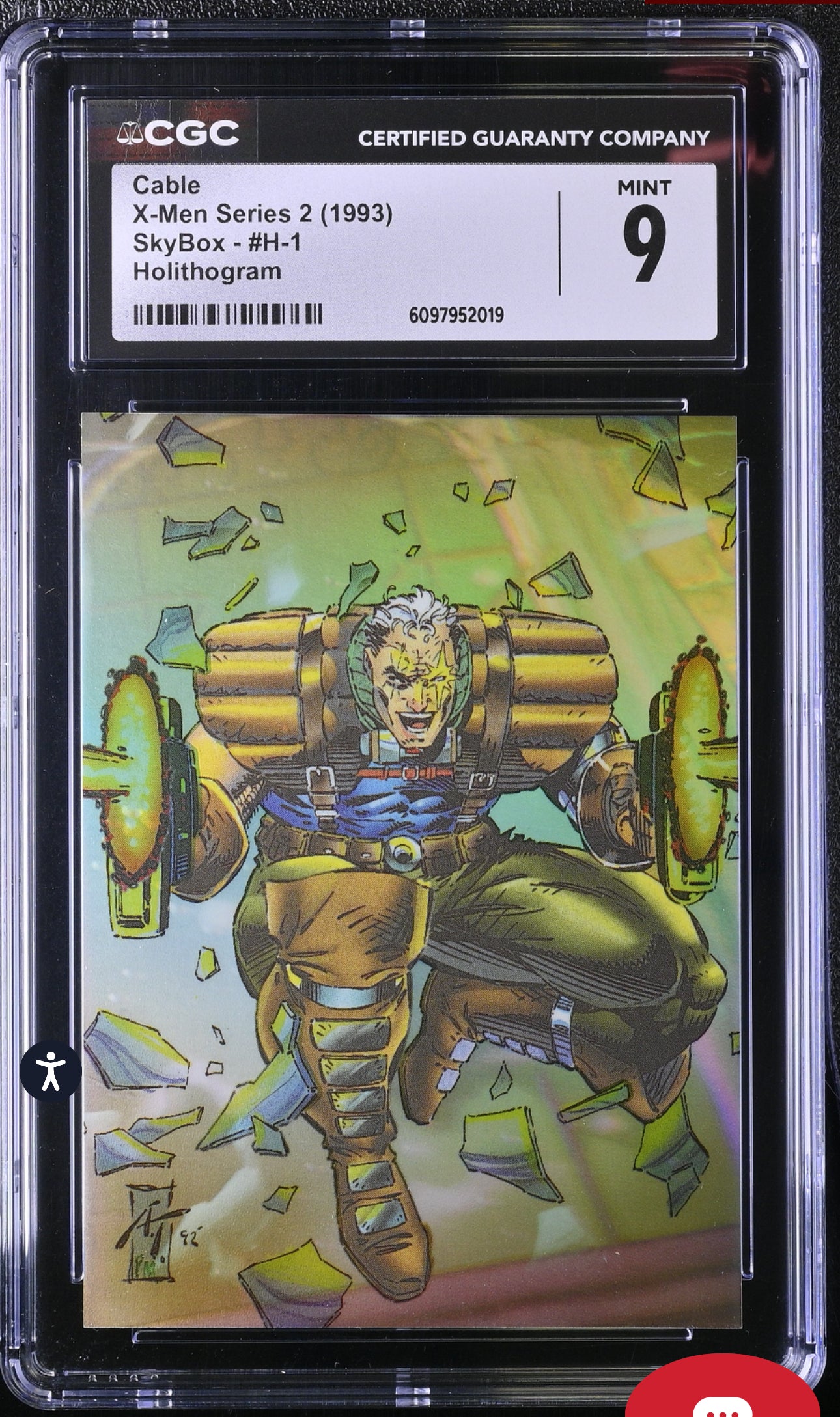 Cable X-Men Series 2 CGC 9 (Mint) Skybox #H-1 Holithogram CGC Cards