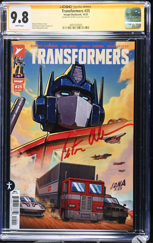 Transformers #25 CGC SS 9.8 Signed By Peter Cullen (Image/Skybound 2025, Cover A)