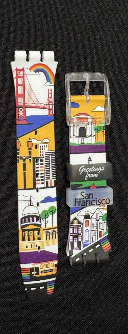Swatch Watch Band (San Francisco) Rare And No Longer Available (Band Only)