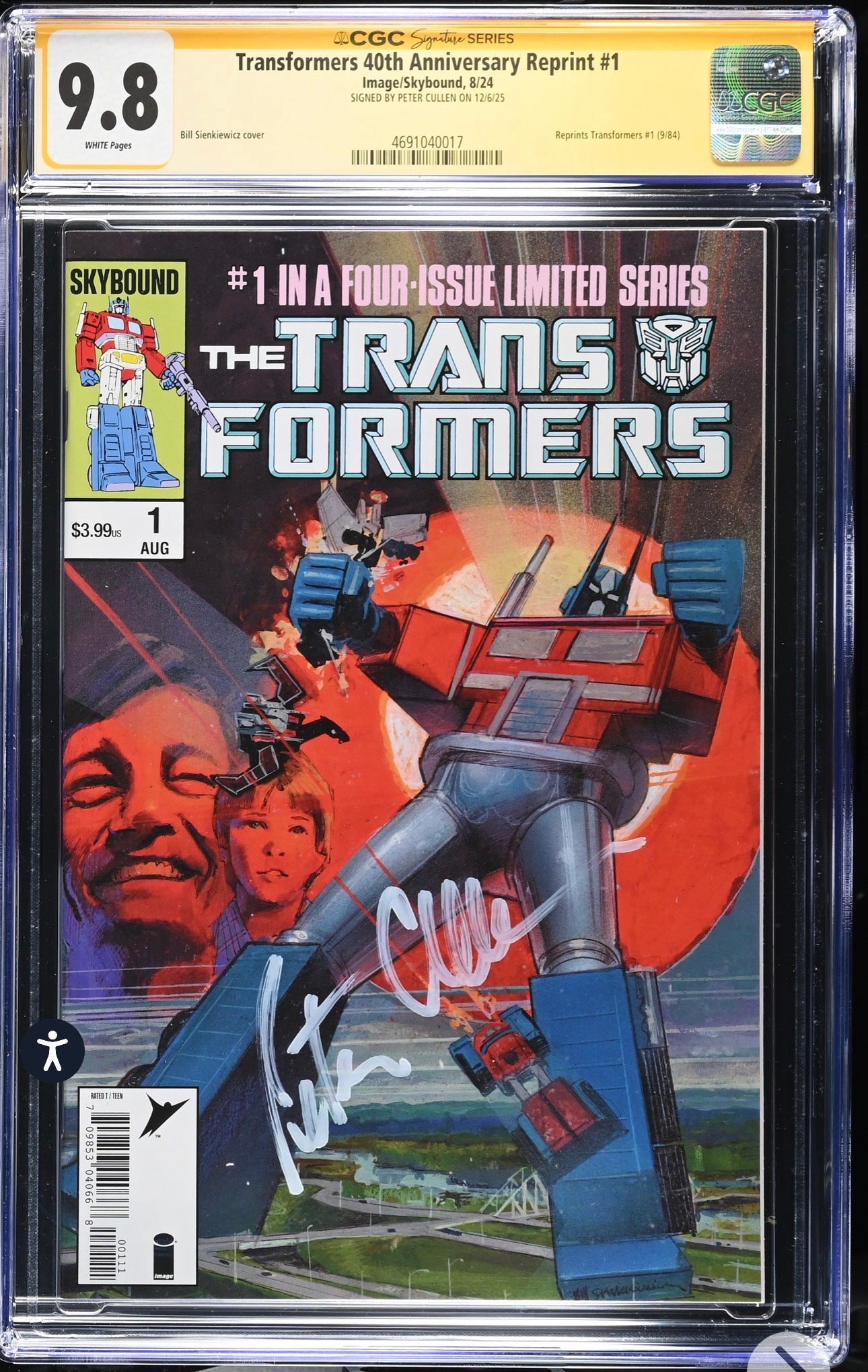 Transformers #1 40th Anniversary CGC SS 9.8 Signed Peter Cullen (Image, 2024)