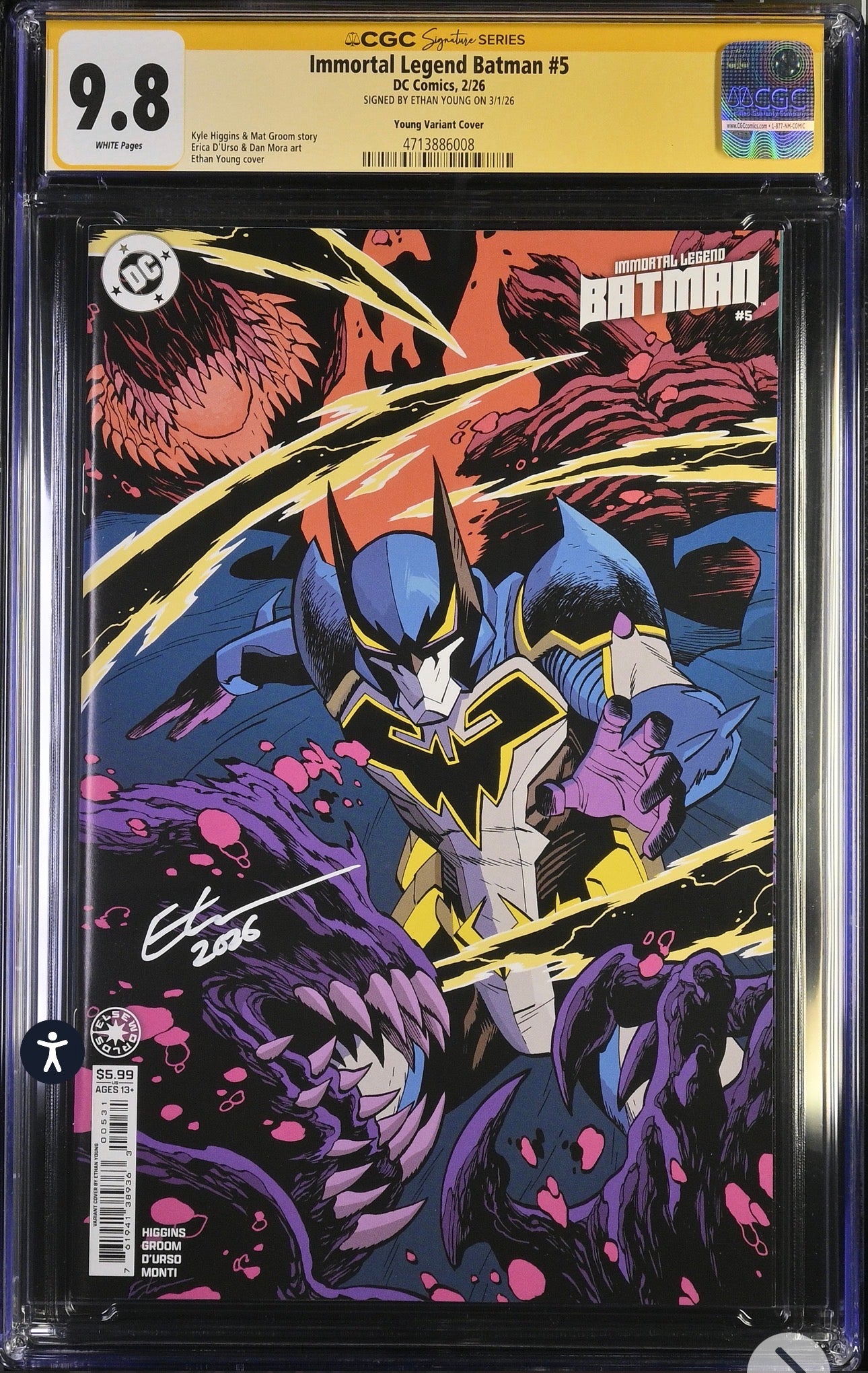 Immortal Legend Batman #5 CGC SS 9.8 (DC, 2026) Signed By Ethan Young (Variant)