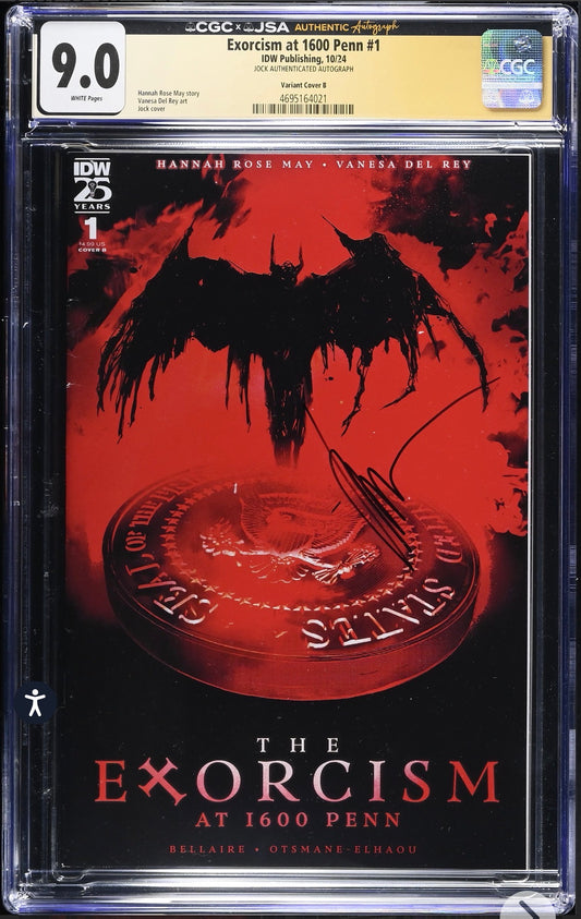 Exorcism at 1600 Penn #1 CGC X JSA 9.0 JOCK Variant Signed By Jock