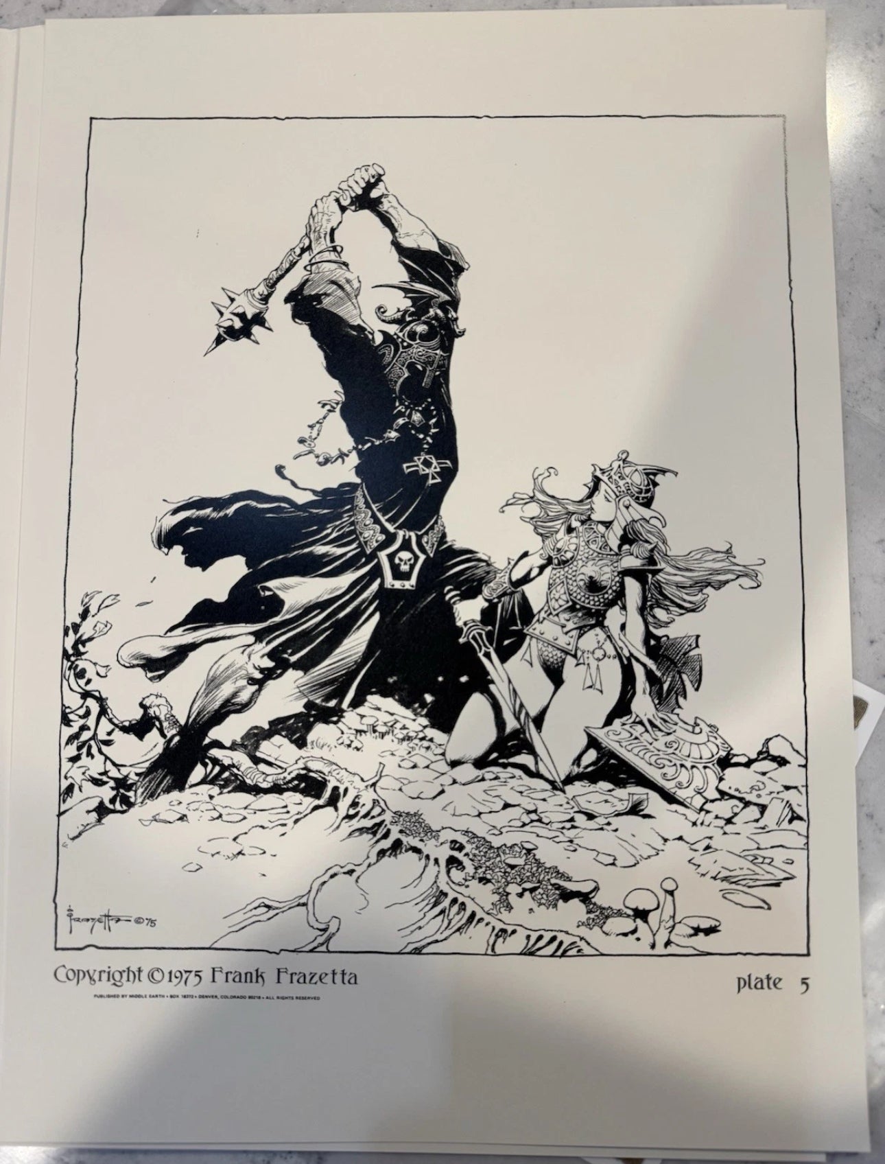 FRAZETTA LORD OF THE RINGS PORTFOLIO 785/1000 With COA