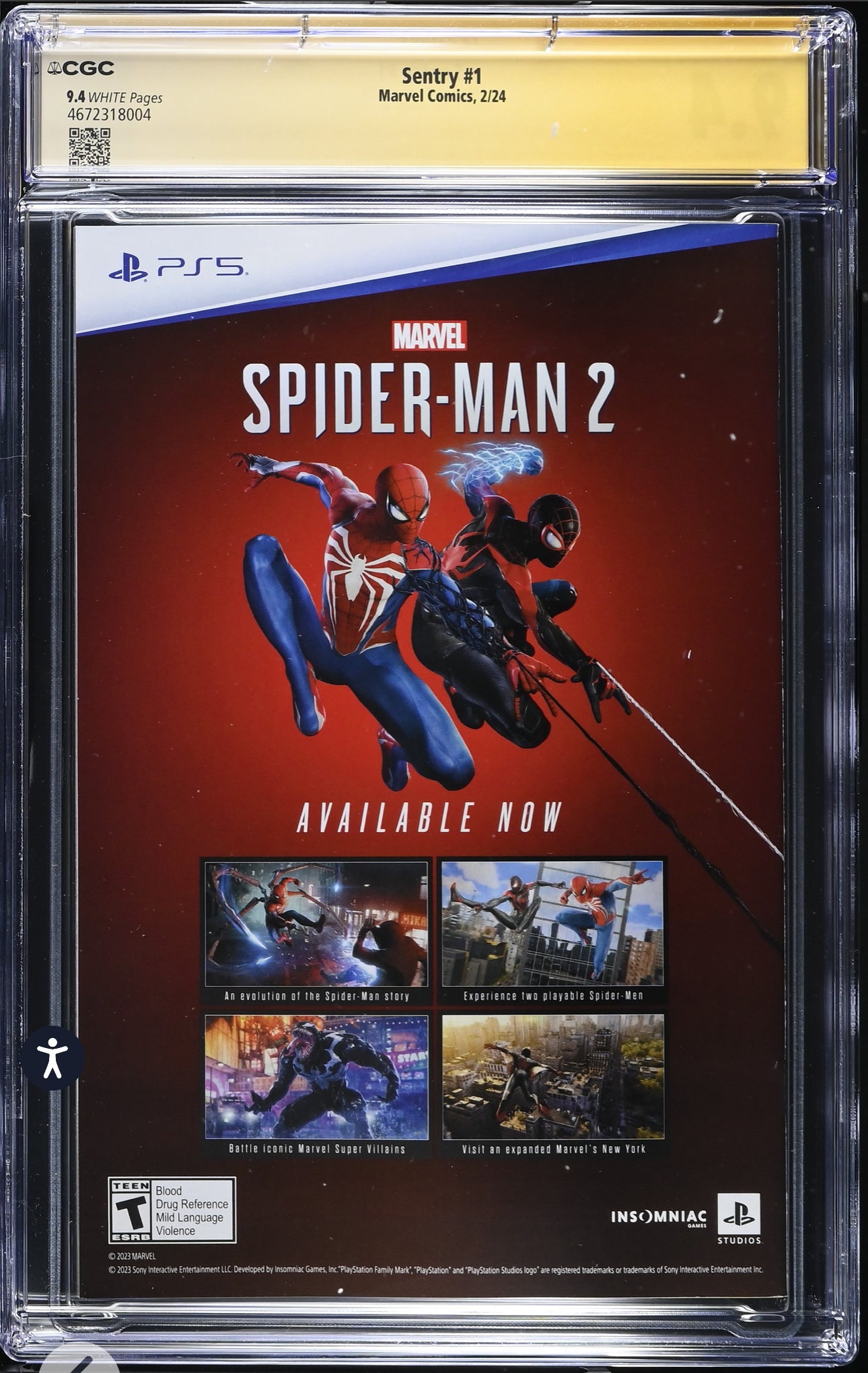 Sentry #1 CGC SS 9.4 (Marvel, 2024) Signed by Ben Harvey