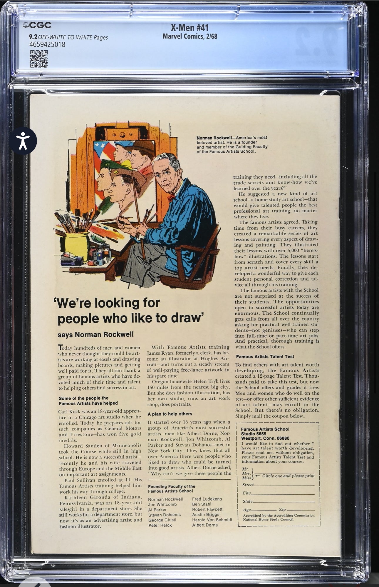 Uncanny X-Men #41 CGC 9.2 (Marvel, 1968)