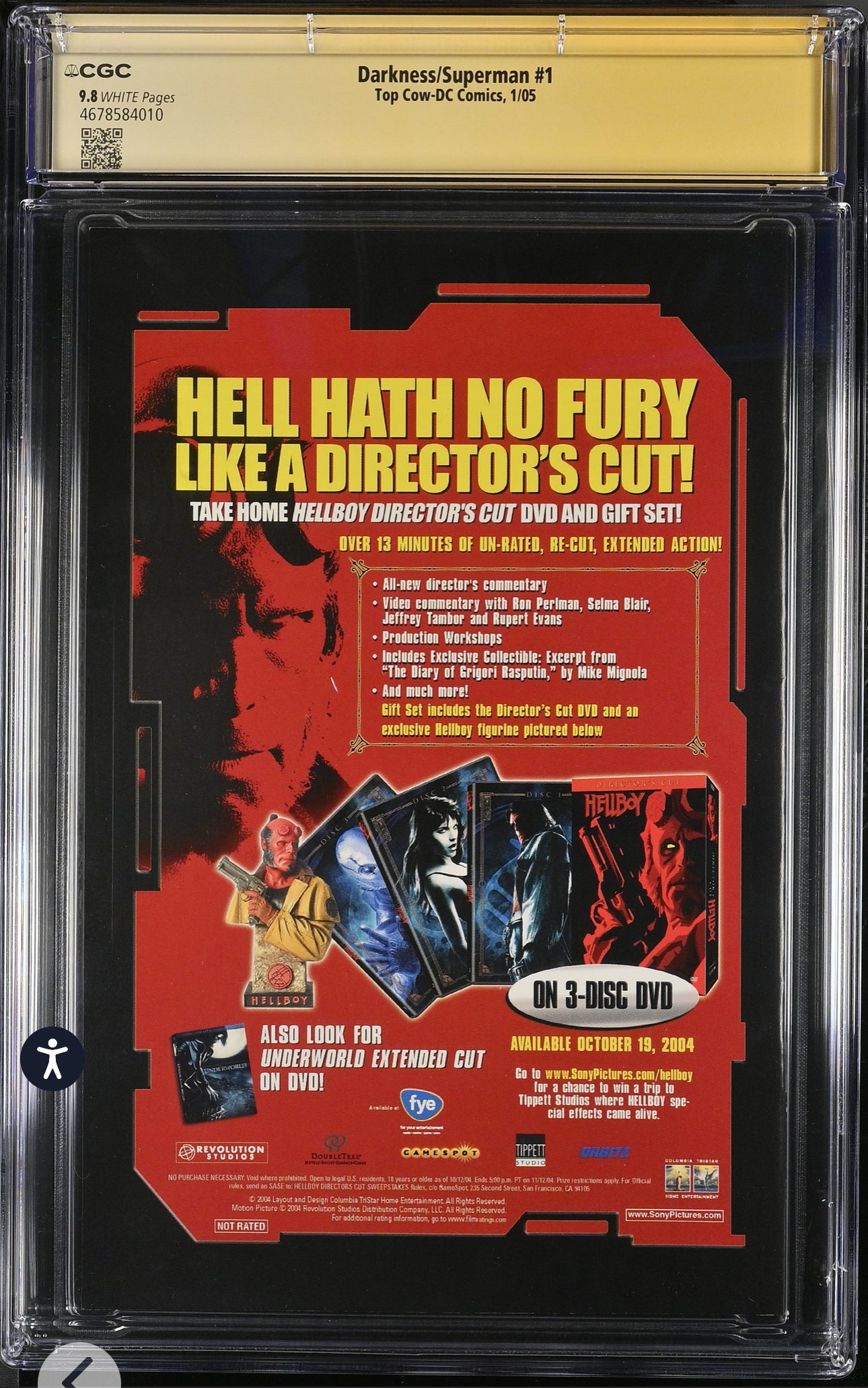 Darkness/Superman #1 CGC SS 9.8 (Top Cow, DC 2005) Signed by Ron Marz