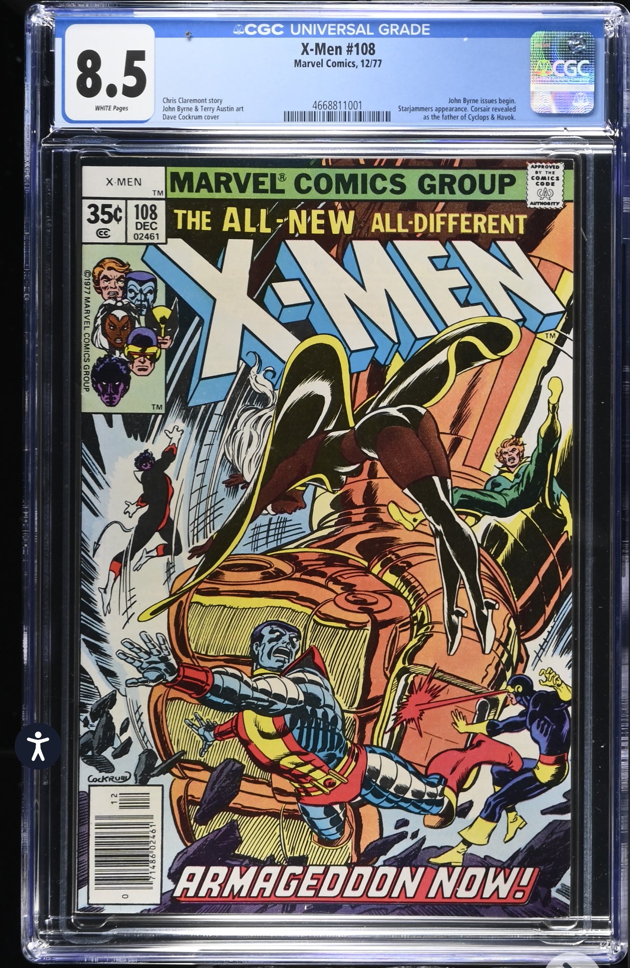 X-Men #108 CGC 8.5 (Marvel, 1977) John Byrne Issues Begin