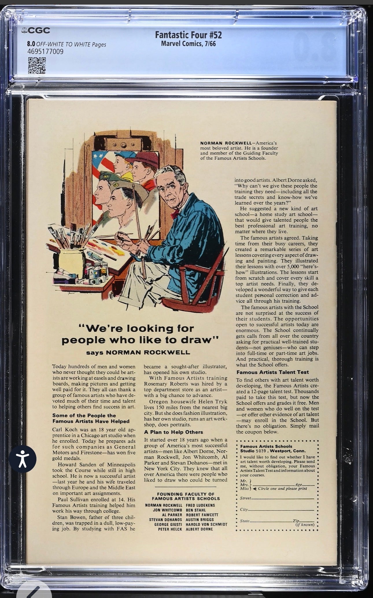 Fantastic Four #52 CGC 8.0 (Marvel, 1966) 1st Appearance Of Black Panther