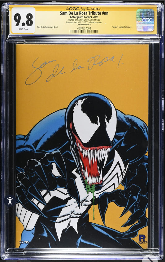 Sam De La Rosa Tribute CGC SS 9.8 Signed By De La Rosa (Venom: Lethal Protector, 27/35) Art Book