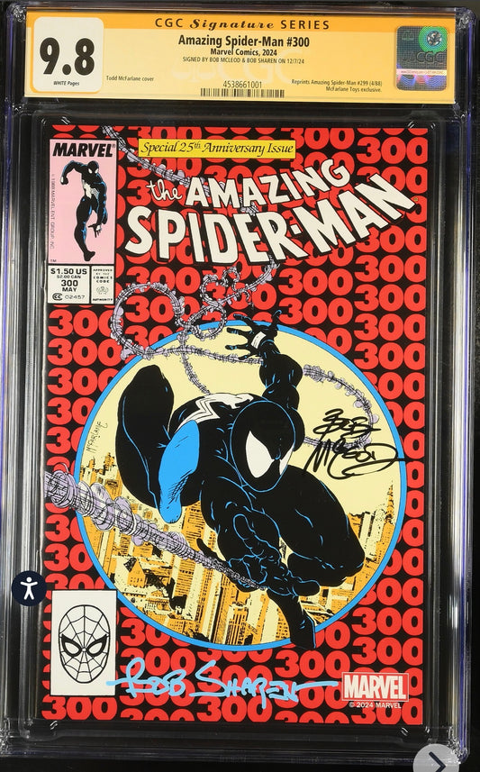 Amazing Spider-Man #300 McFarlane Toys Reprint CGC SS 9.8 Signed by Bob McLeod & Bob Sharen