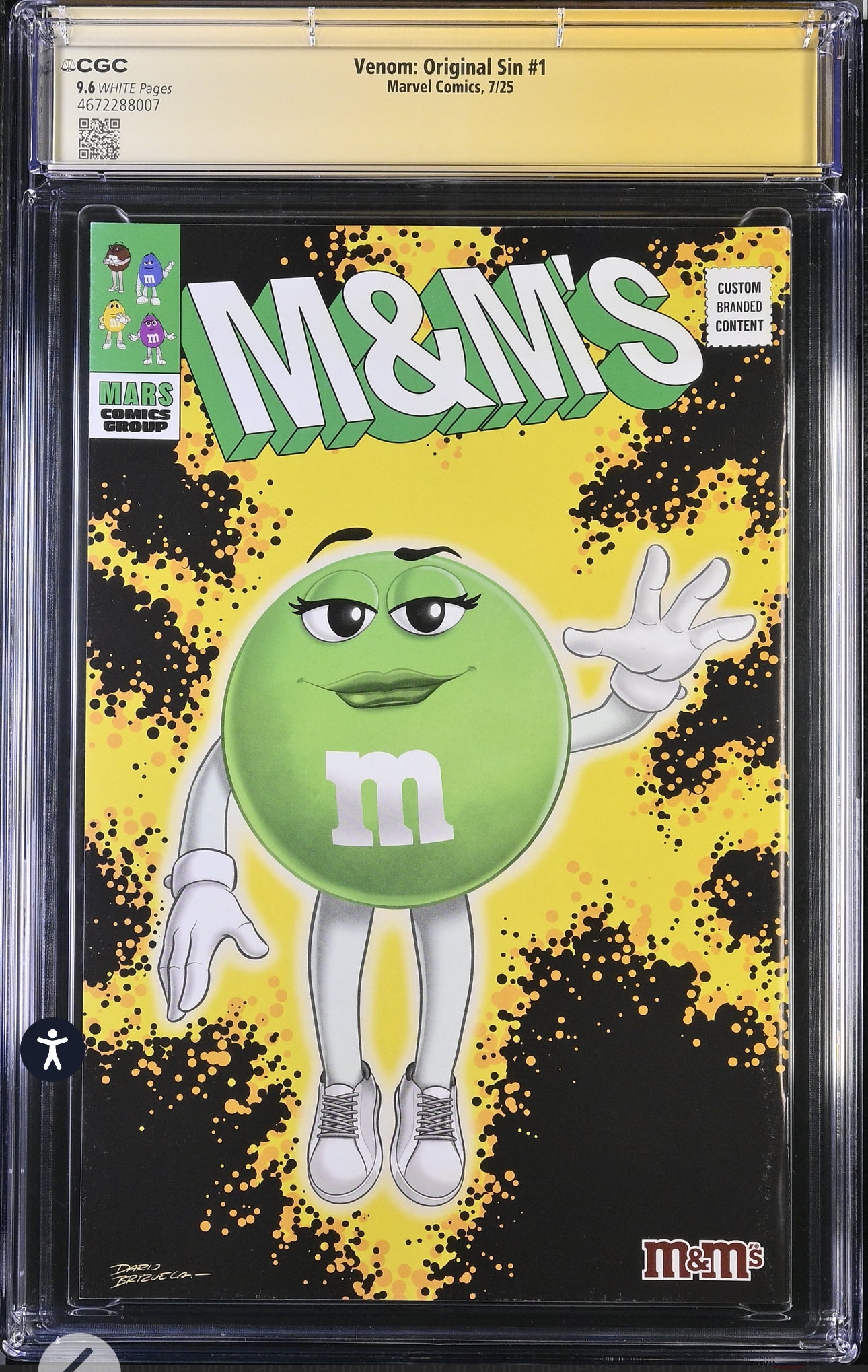 Venom: Original Sin #1 CGC SS 9.6 (Marvel, 2025) Crain Variant signed by Clayton Crain