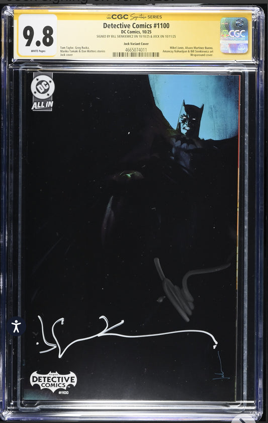 Detective Comics #1100 CGC SS 9.8 Signed By Jock & Bill Sienkiewicz (Jock Variant, DC 2025)