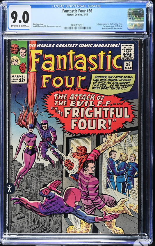 Fantastic Four #36 CGC 9.0 (Marvel, 1965) 1st App Of Medusa & The Frightful Four