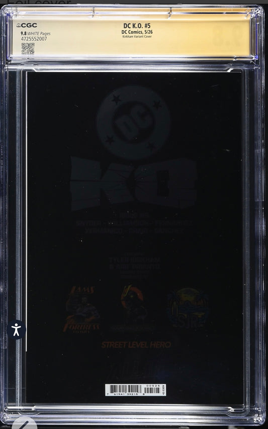 DC K.O. #5 CGC SS 9.8 Signed By Tyler Kirkham (DC, 2026) Foil Variant Cover